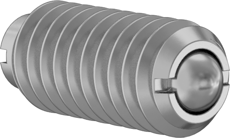 Pirinç Yivli Top Burunlu Yaylı Piston, 6-40 Diş