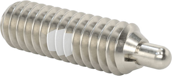 316 Paslanmaz Çelik Uzun Burunlu Yaylı Piston, 8-32 Diş, 0,5-2 lb. Burun Kuvveti, Yivli Tahrik