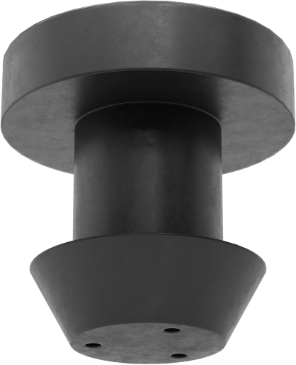 Yüksek Sıcaklığa Dayanıklı Silikon Kauçuk İt-Ve-Kal Tamponlar, 1/4" İç Çap için, 25/64 inç Sırt Çapı, 1/2" OD