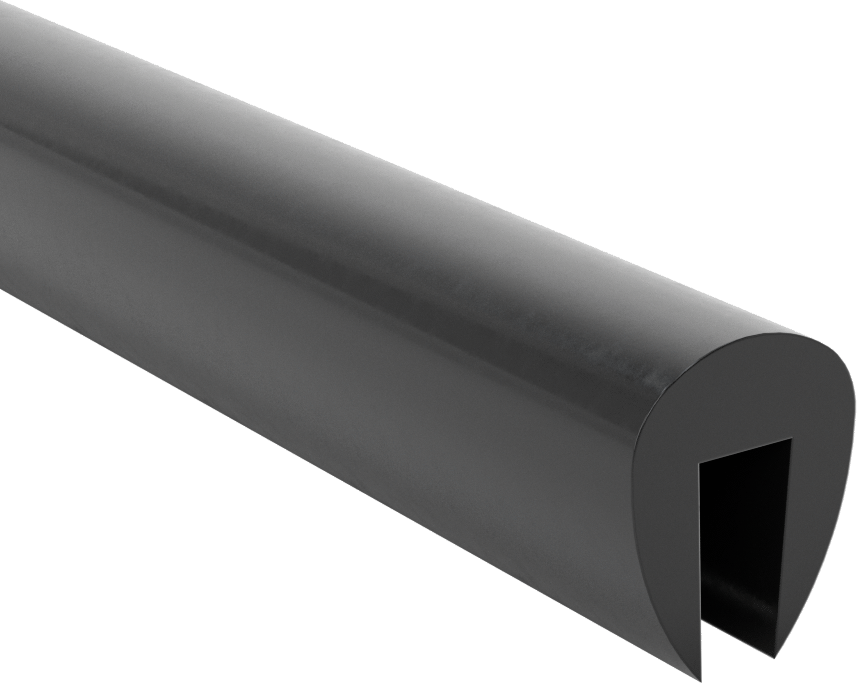 EPDM Kauçuk Kenar Çıtası, 1/4“ Genişlik x 5/8” İç Yükseklik
