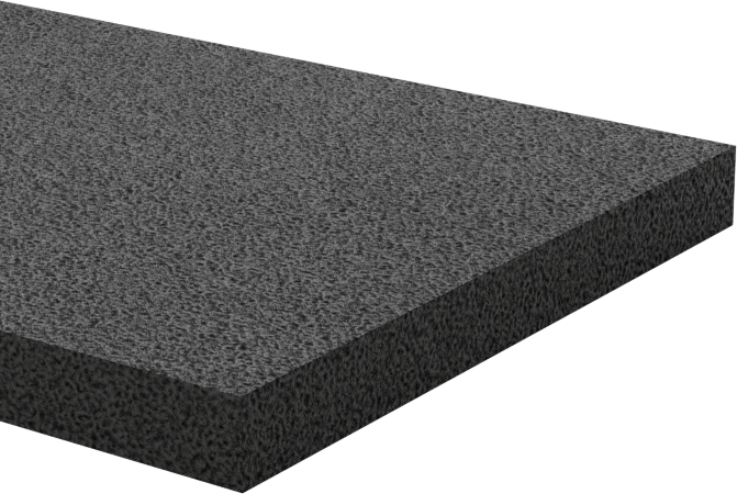 Hafif Hizmet Tipi Karışımlı EPDM Köpük Şerit, Yapışkan Arka Yüzlü, 1-1/4" Genişlik, 1/8" Kalınlık, 50 Fit Uzunluk
