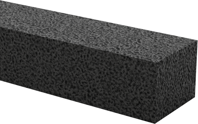 Hafif Hizmet Tipi Karışımlı EPDM Köpük Şerit, Yapışkan Arka Yüzlü, 1/4" Genişlik, 3/16" Kalınlık, 50 Fit Uzunluk