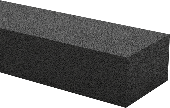 Hafif Hizmet Tipi Karışımlı EPDM Köpük Şerit, Yapışkan Arka Yüzlü, 5/8" Genişlik, 3/8" Kalınlık, 25 Fit Uzunluk