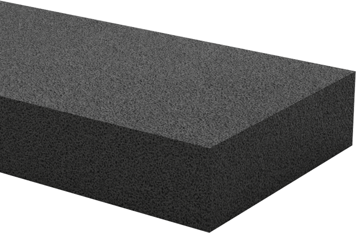 Hafif Hizmet Tipi Karışımlı EPDM Köpük Şerit, Yapışkan Arka Yüzlü, 1-1/4" Genişlik, 3/8" Kalınlık, 25 Fit Uzunluk