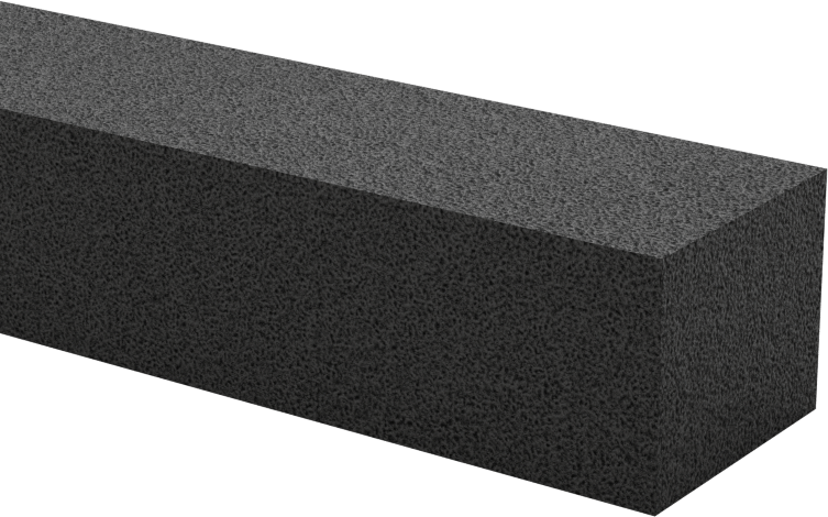 Hafif Hizmet Tipi Karışımlı EPDM Köpük Şerit, Yapışkan Arka Yüzlü, 5/8" Genişlik, 1/2" Kalınlık, 25 Fit Uzunluk
