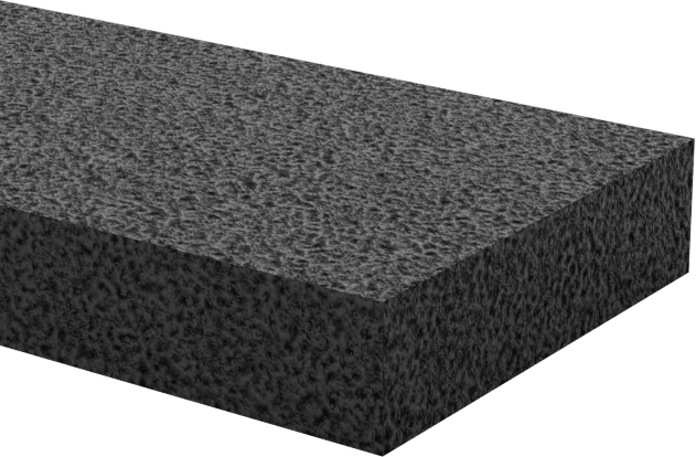 Hafif Hizmet Tipi Karışımlı EPDM Köpük Şerit, Yapışkan Arka Yüzlü, 1/2" Genişlik, 1/8" Kalınlık, 50 Fit Uzunluk