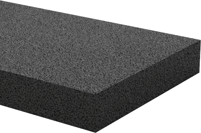 Hafif Hizmet Tipi Karışımlı EPDM Köpük Şerit, Yapışkan Arka Yüzlü, 1" Genişlik, 3/16" Kalınlık, 50 Fit Uzunluk