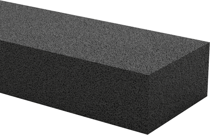 Hafif Hizmet Tipi Karışımlı EPDM Köpük Şerit, Yapışkan Arka Yüzlü, 3/4" Genişlik, 3/8" Kalınlık, 25 Fit Uzunluk