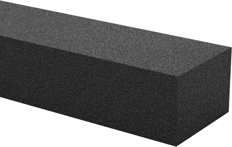 Hafif Hizmet Tipi Karışımlı EPDM Köpük Şerit, Yapışkan Arka Yüzlü, 3/4" Genişlik, 1/2" Kalınlık, 25 Fit Uzunluk