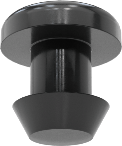 Yağa Dayanıklı Buna-N İtme ve Sabitleme Tamponları, 1/4" İç Çap için, 25/64 inç Sırt Çapı, 1/2" OD