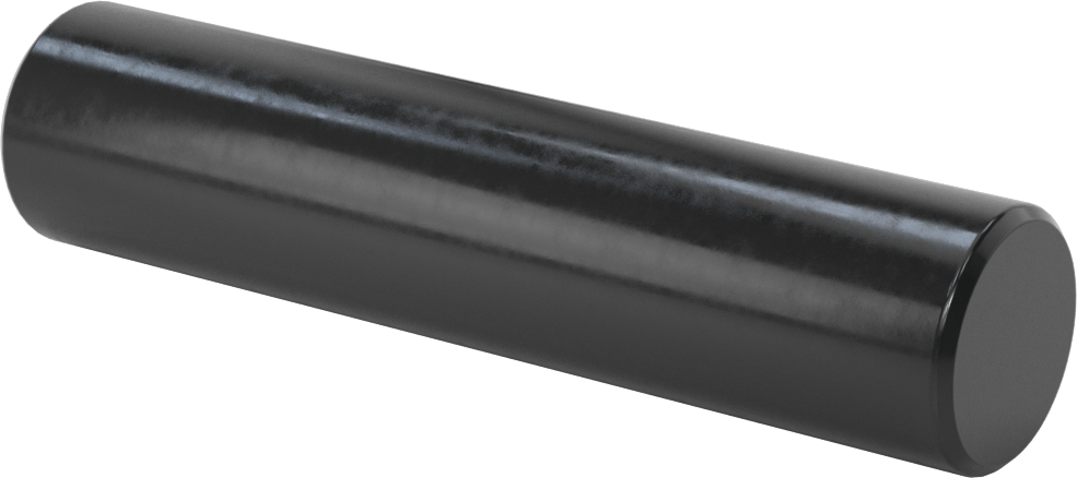 Yağa Dayanıklı Buna-N Kauçuk Çubuk, 6 inç Uzunluk, 1-3/8" Çap