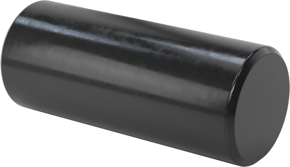 Yağa Dayanıklı Buna-N Kauçuk Çubuk, 6 inç Uzunluk, 2-1/2" Çap