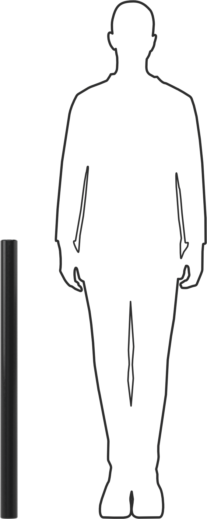 Yağa Dayanıklı Buna-N Kauçuk Çubuk, 36" Uzunluk, 2-1/4" Çap