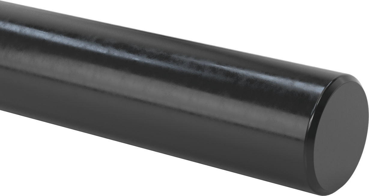 Yağa Dayanıklı Buna-N Kauçuk Çubuk, 36" Uzunluk, 3-1/2" Çap