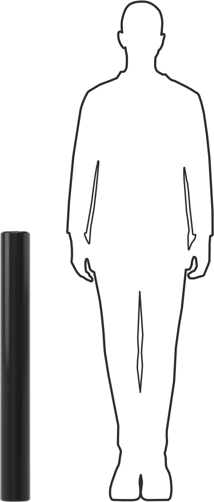 Yağa Dayanıklı Buna-N Kauçuk Çubuk, 36" Uzunluk, 4" Çap