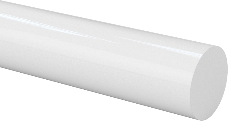 Kaygan UHMW Polietilen Çubuk, 1/2" Çap