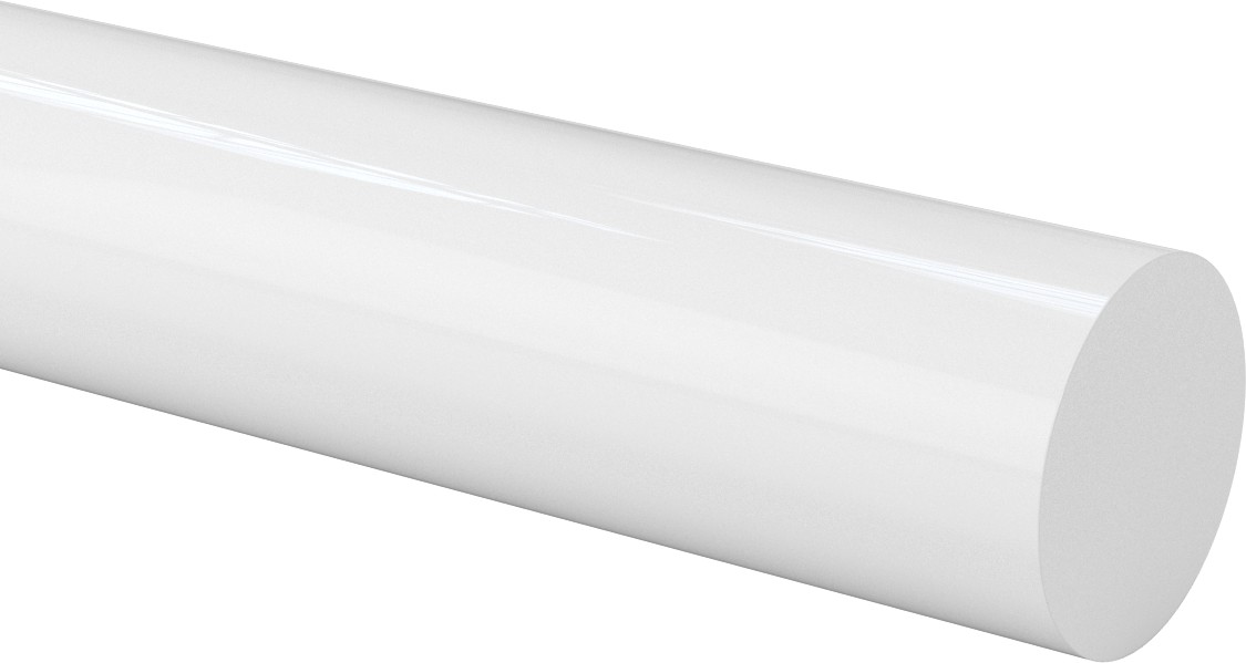 Kaygan UHMW Polietilen Çubuk, 2-1/2" Çap