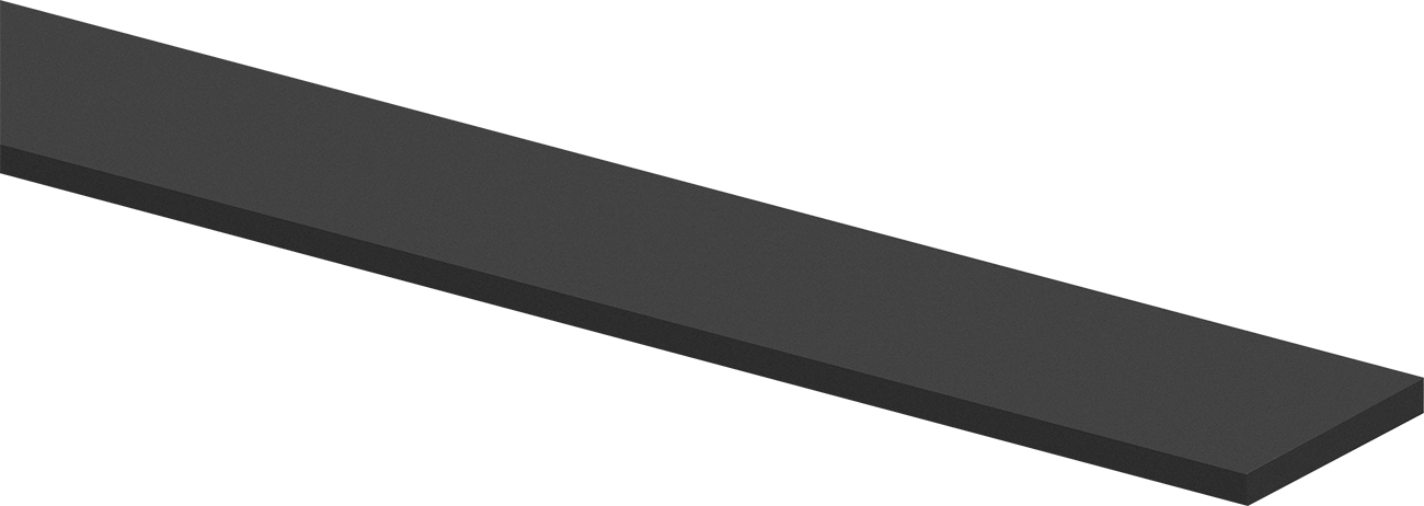 Antistatik Kaygan UHMW Polietilen Çubuk, 1-1/2" Genişlik, 1/4" Kalınlık