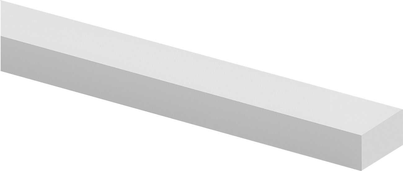 Asetal Çubuk, 1/2" Kalınlık, 1-1/2" Genişlik