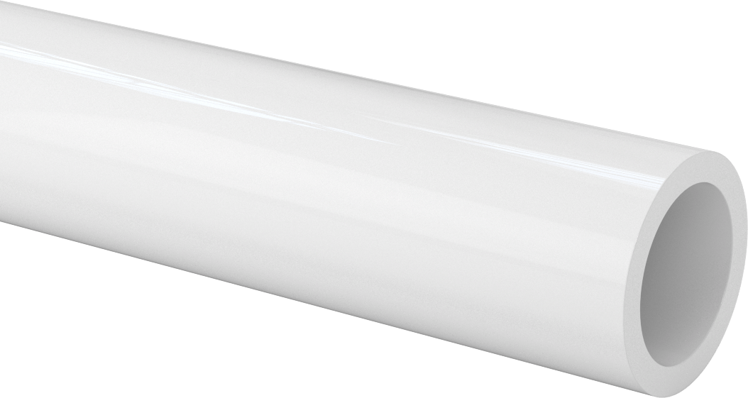 Kaygan Büyük Boy UHMW Polietilen Boru, 1/4" Duvar Kalınlığı, 2" OD, 1-1/2" ID