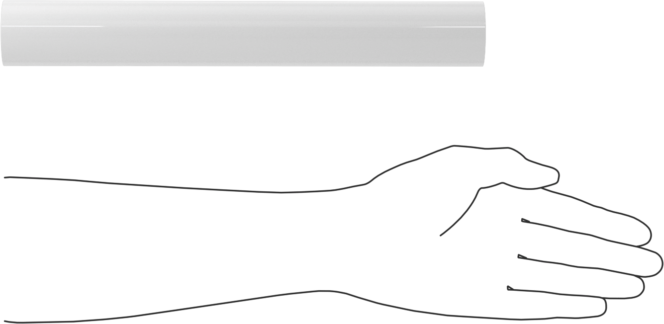 Kaygan Büyük Boy UHMW Polietilen Boru, 3/16" Duvar Kalınlığı, 1-5/8" OD, 1-1/4" ID
