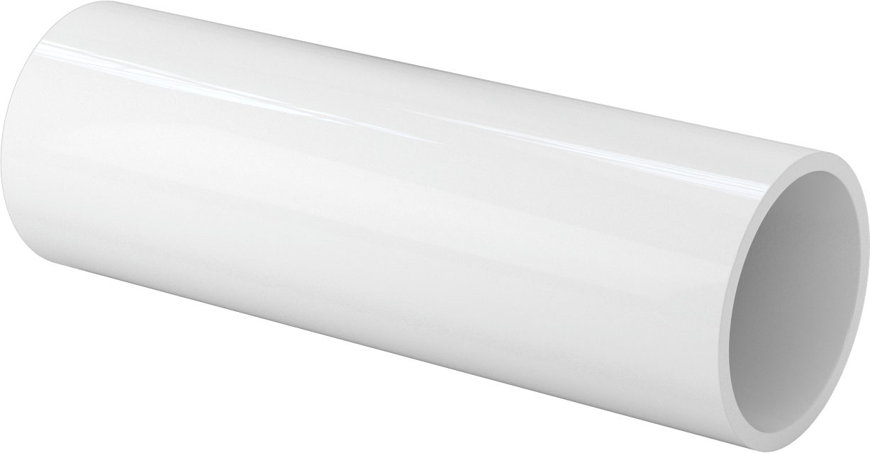 Kaygan Büyük Boy UHMW Polietilen Boru, 1/4" Duvar Kalınlığı, 4" OD, 3-1/2" ID