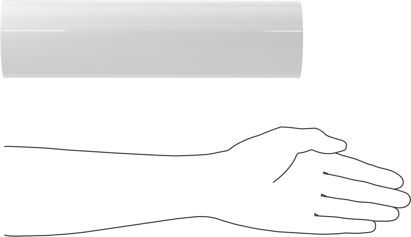 Kaygan Büyük Boy UHMW Polietilen Boru, 3/16" Duvar Kalınlığı, 3-1/8" OD, 2-3/4" ID