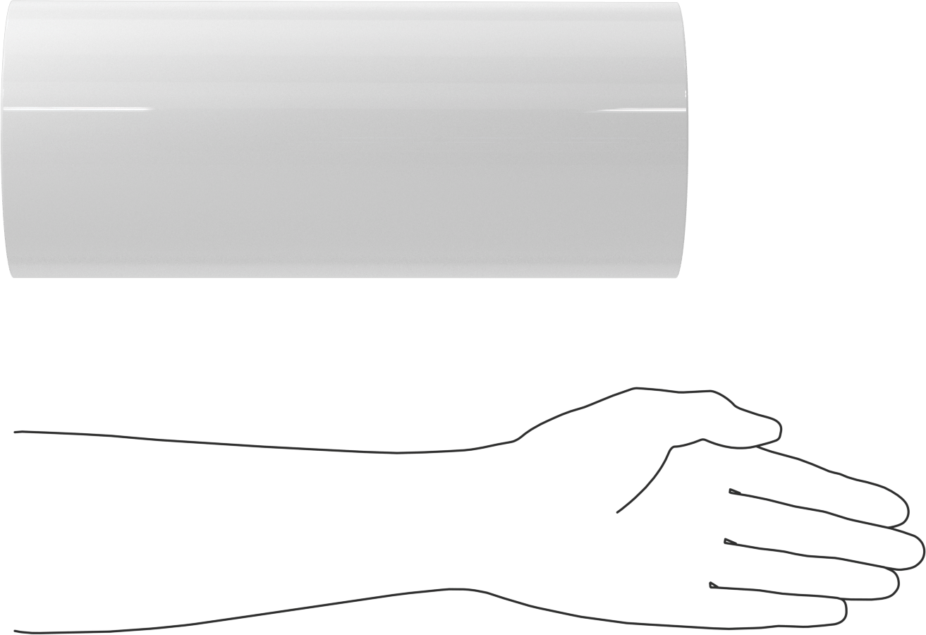 Kaygan Büyük Boy UHMW Polietilen Boru, 1/4" Duvar Kalınlığı, 5" OD, 4-1/2" ID