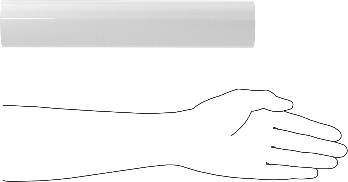 Kaygan Büyük Boy UHMW Polietilen Boru, 3/16" Duvar Kalınlığı, 2-1/4" OD, 1-7/8" ID