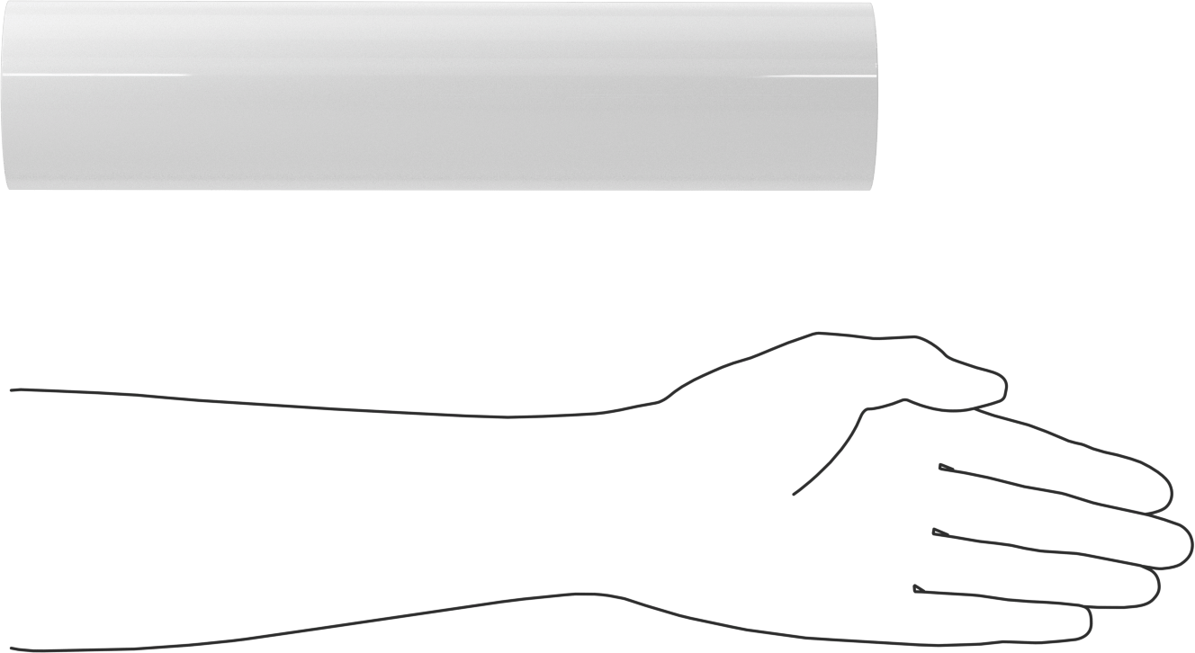 Kaygan Büyük Boy UHMW Polietilen Boru, 3/16" Duvar Kalınlığı, 2-5/8" OD, 2-1/4" ID