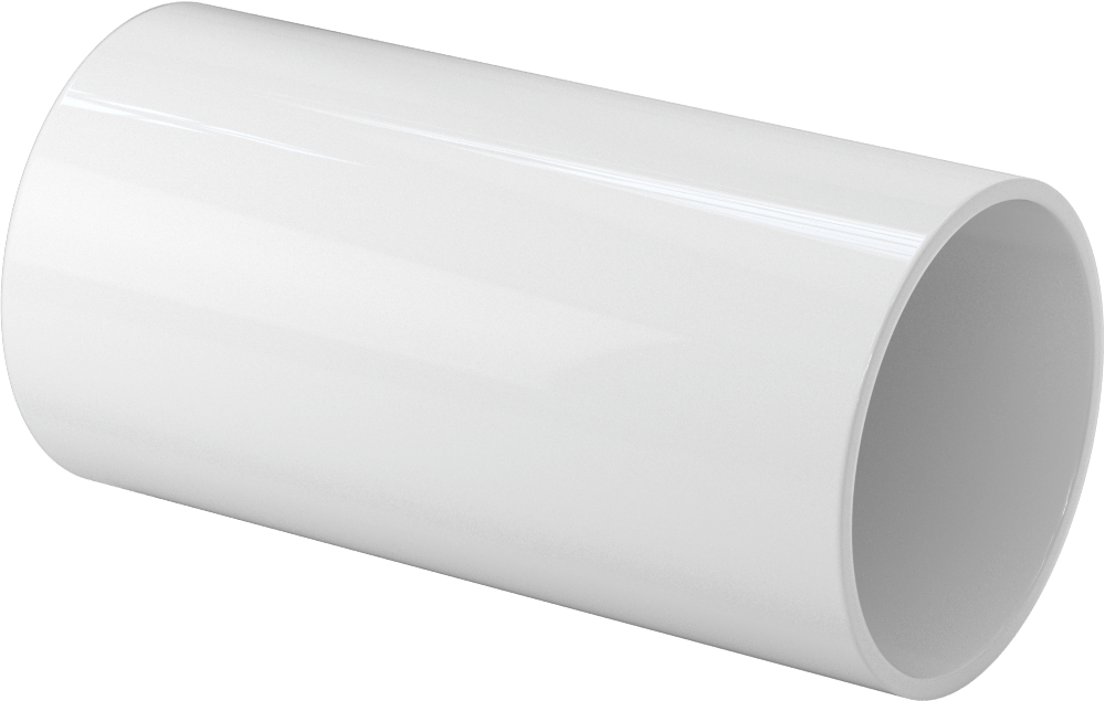 Kaygan Büyük Boy UHMW Polietilen Boru, 1/4" Duvar Kalınlığı, 6-1/4" OD, 5-3/4" ID