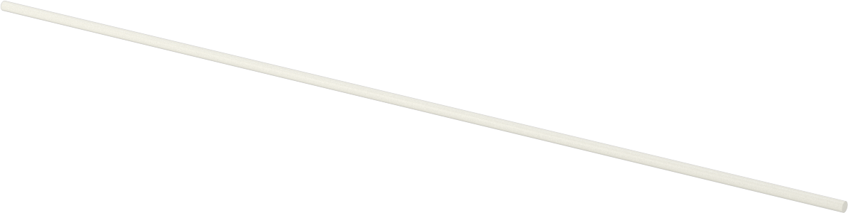 Gözeneksiz Seramik Alümina Çubuk, 1/8" Çap, 12" Uzunluk