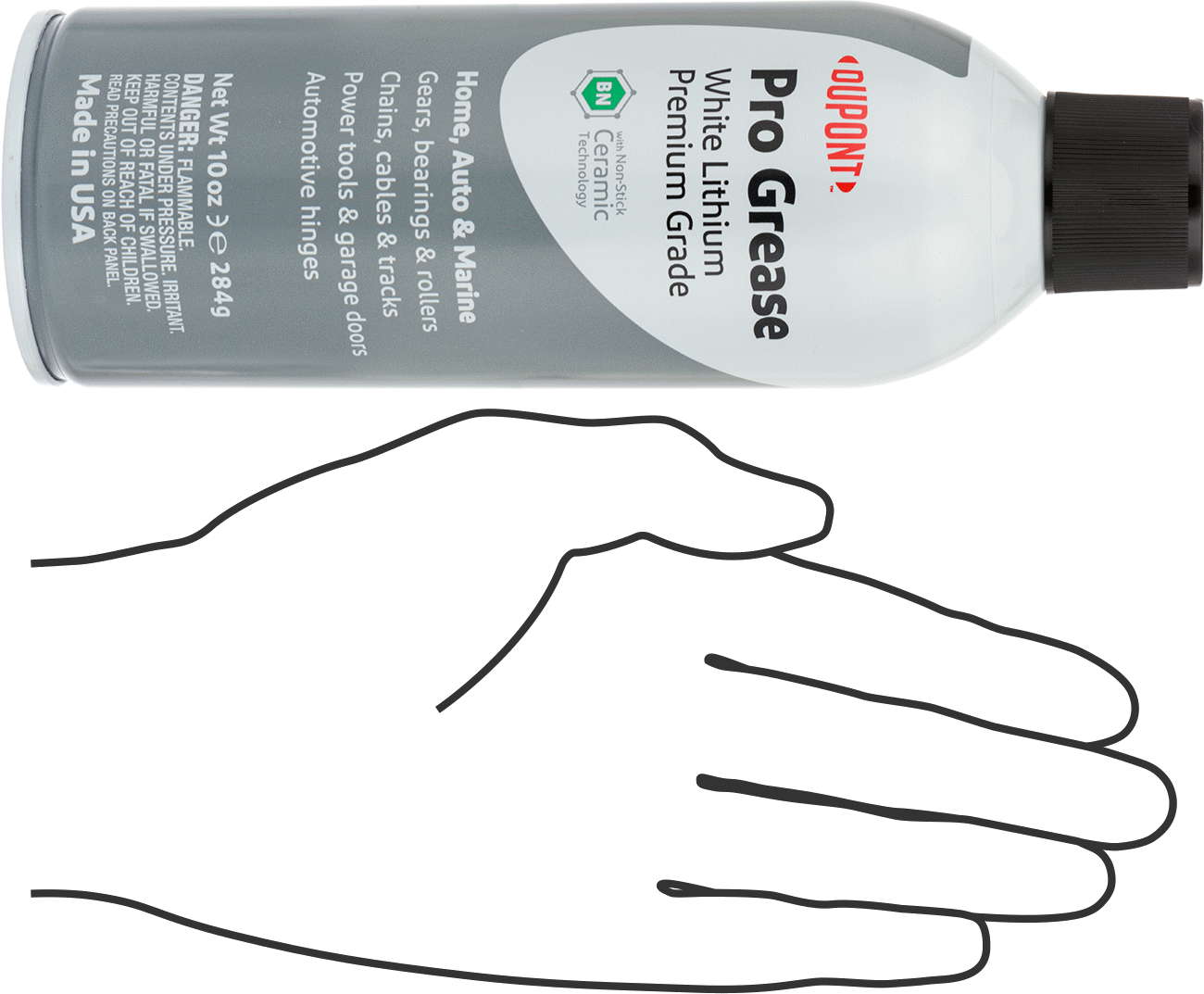 Dupont Neme Dayanıklı Gres, Lityum, 10 oz. Teneke Kutu