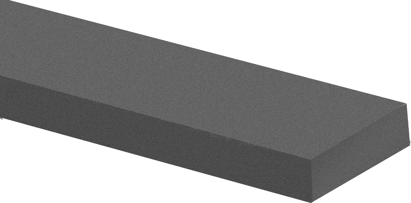 Süper Yastıklama Poliüretan Köpük Levha, Yapışkan arka yüz, 1/2" Kalınlık, 2" x 36"