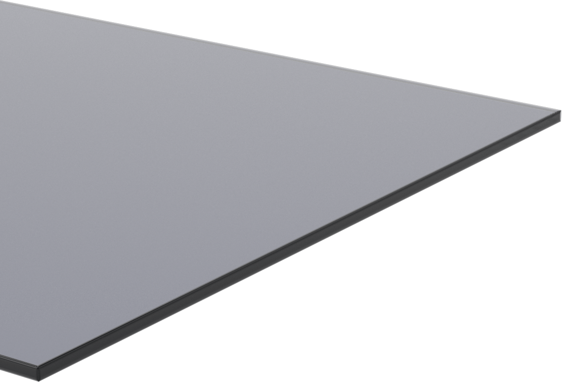 Çizilmez, UV ve Darbeye Dayanıklı Polikarbonat, 12" x 48" x 3/16", Gri