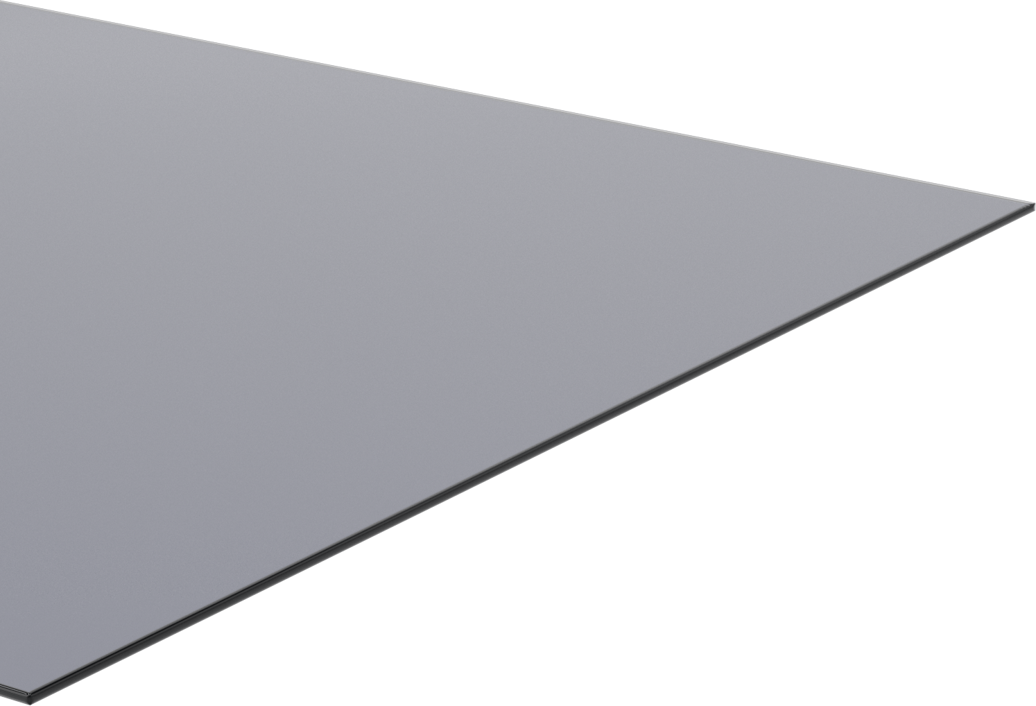 Çizilmez, UV ve Darbeye Dayanıklı Polikarbonat, 48" x 96" x 1/4", Gri
