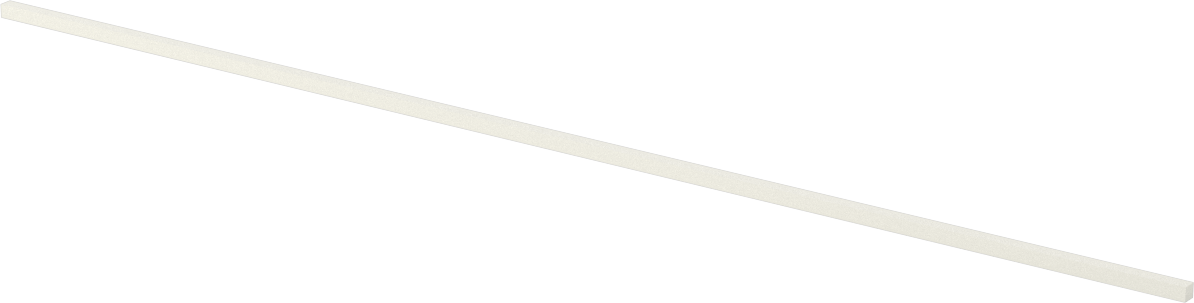 Gözeneksiz Seramik Alümina Çubuk, 1/8" Kalınlık, 12" Uzunluk