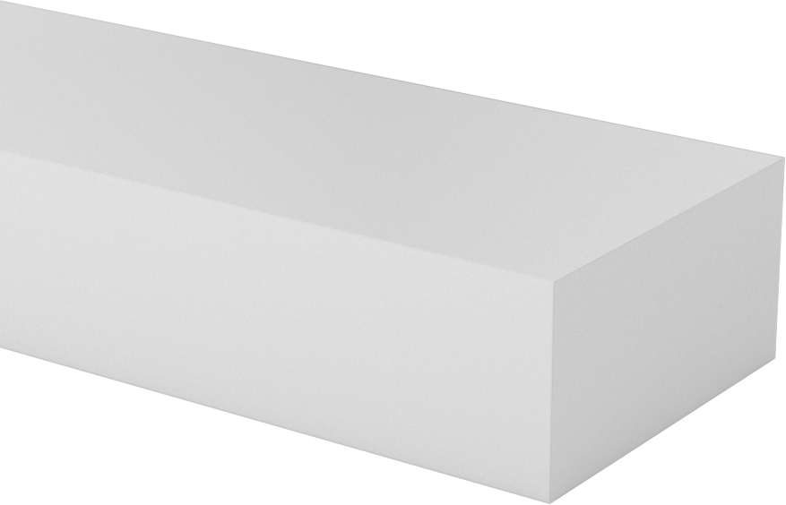 ABS Çubuk, 2 inç Genişlik, 1" Kalınlık