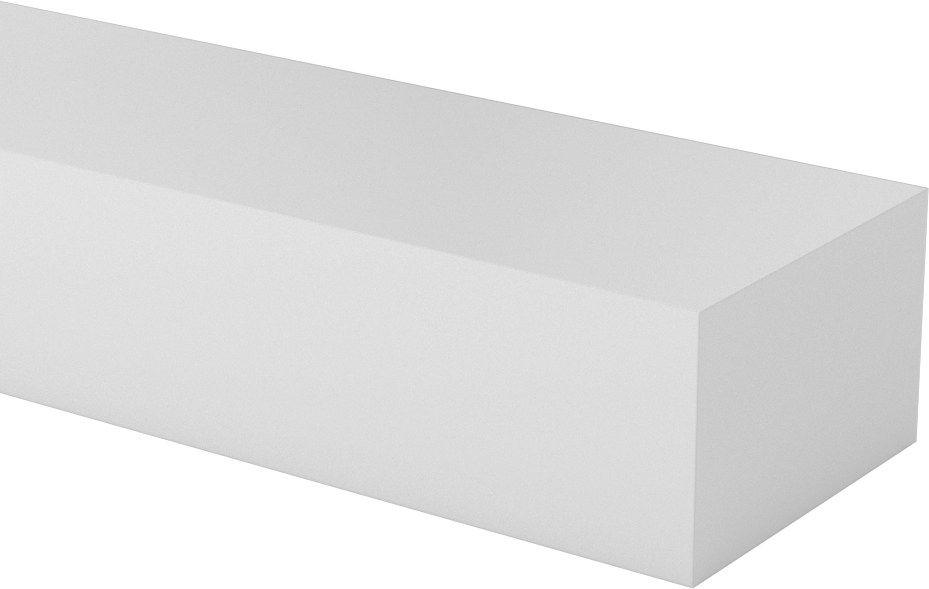 ABS Çubuk, 2 inç Genişlik, 1-1/4" Kalınlık