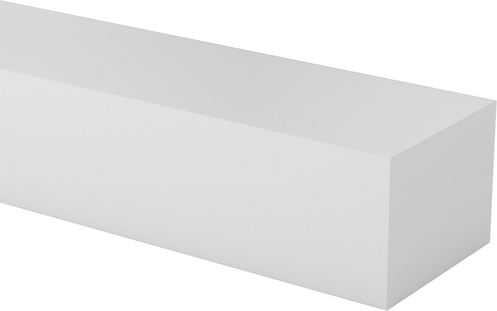 ABS Çubuk, 2 inç Genişlik, 1-1/2" Kalınlık