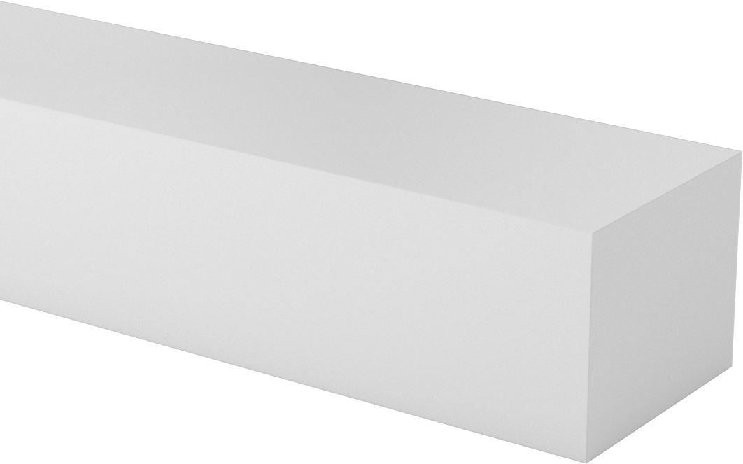 ABS Çubuk, 2-1/2" Genişlik, 2" Kalın