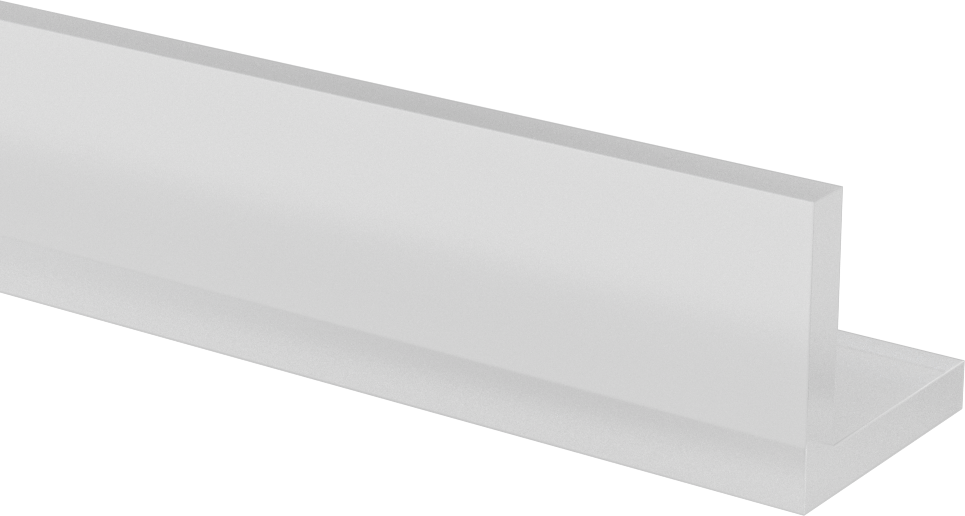 Polipropilen 90 Derece Açı, 1-1/2“ x 1-1/2” Dış Boyut, 5 Fit Uzunluk