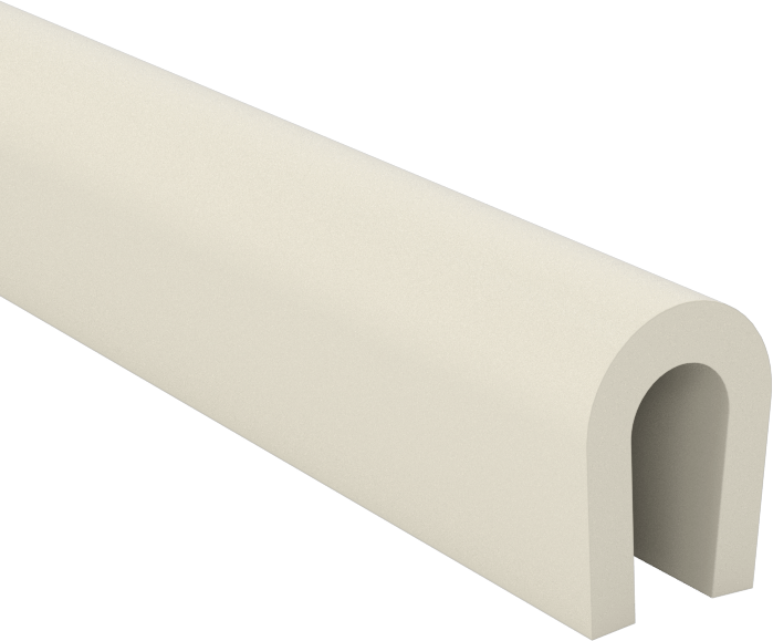 Plastik Kenar Çıtası, Yiyecek ve İçecek için, 1/8“ Genişlik x 17/64” İç Yükseklik