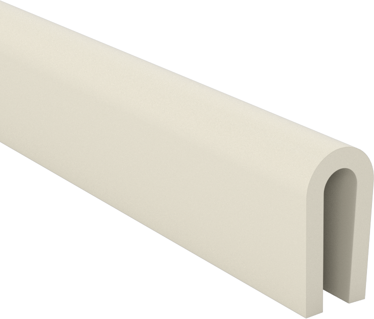 Plastik Kenar Çıtası, Yiyecek ve İçecek için, 1/8“ Genişlik x 7/16” İç Yükseklik