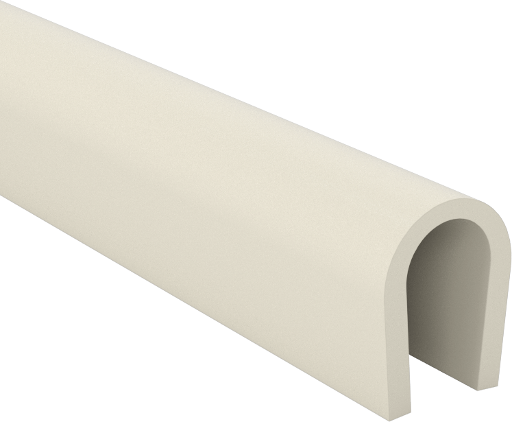 Plastik Kenar Çıtası, Yiyecek ve İçecek için, 1/4“ Genişlik x 29/64” İç Yükseklik
