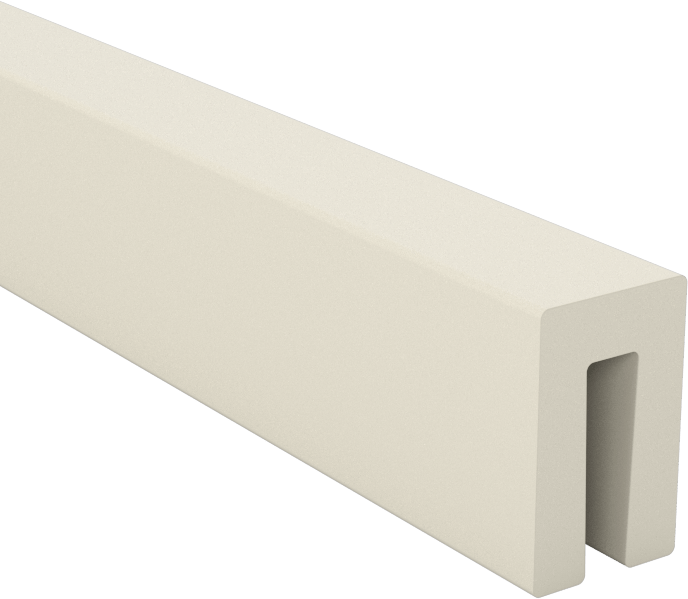 Plastik Kenar Çıtası, Yiyecek ve İçecek için, 1/16“ Genişlik x 7/32” İç Yükseklik