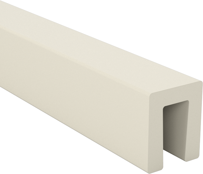 Plastik Kenar Çıtası, Yiyecek ve İçecek için, 1/8“ Genişlik x 1/4” İç Yükseklik