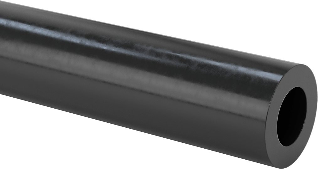 Aşınmaya Dayanıklı Poliüretan Kauçuk Yuvarlak Boru, 36" Uzunluk, 1-3/4" OD