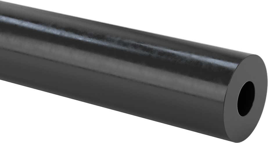 Aşınmaya Dayanıklı Poliüretan Kauçuk Yuvarlak Boru, 36" Uzunluk, 1-1/4" OD