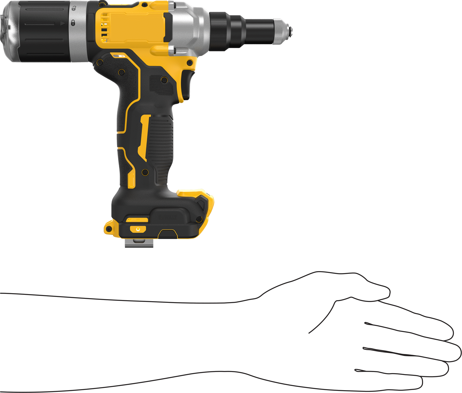 DeWalt DCF414 Kör Perçinler için Akülü Alet
